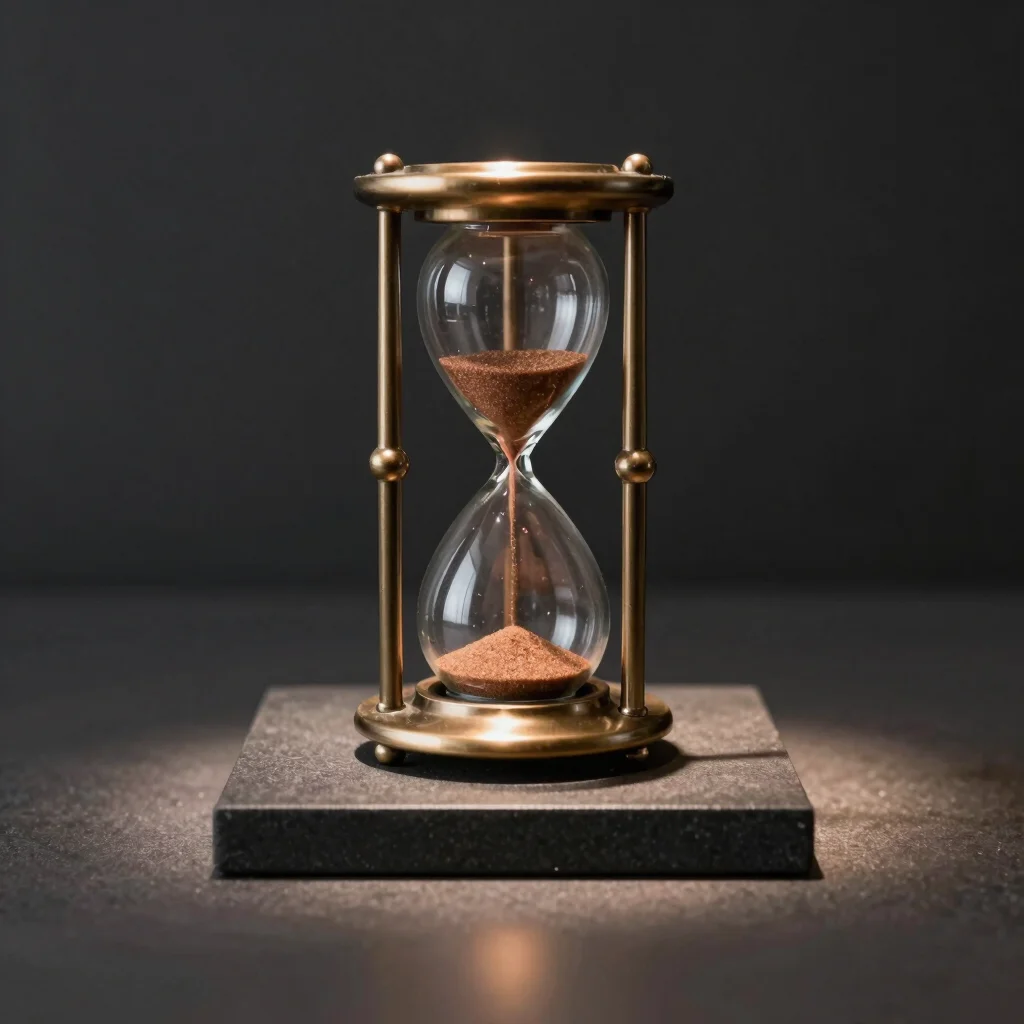 Polished Bronze Chronos Sandglass