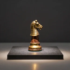 Walnut & Brass Chess Sentinel